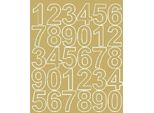 Adesivi Numerati Autoadesivi, 4,5 Cm, Oro Lucido