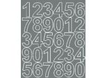 Adesivi Numerati Autoadesivi, 4,5 Cm, Grigio Lucido