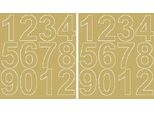 Adesivi Numerati Autoadesivi, 7 Cm, Adesivi Oro Opaco