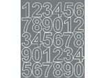 Adesivi Numerici Autoadesivi 4,5 Cm, Grigio Opaco
