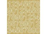 Adesivi Numerati Autoadesivi, 3,5 Cm, Oro Lucido
