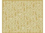 Adesivi Numerati Autoadesivi, 2,5 Cm, Oro Lucido