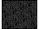 Adesivi Numerati Autoadesivi, 2,5 Cm, Nero Opaco