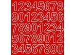 Adesivi Numerati Autoadesivi, 3,5 Cm, Rosso Lucido