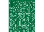 Adesivi Numerici Autoadesivi 4,5 Cm, Verde Opaco