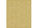 Adesivi Numerati Autoadesivi, 5 Cm, Adesivi Oro Opaco
