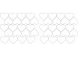 Adesivi A Forma Di Cuore Per San Valentino, 5 Cm, 40 Pezzi, Bianco Lucido