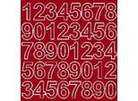 Adesivi Numerati Autoadesivi 3,5 Cm, Rosso Scuro Lucido
