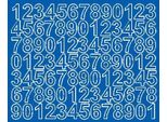 Adesivi Numerati Autoadesivi, 2,5 Cm, Blu Lucido