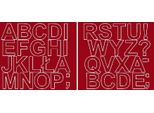 Adesivi Con Lettere Autoadesivi, 5 Cm, Rosso Scuro, Lucidi