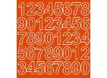 Adesivi Numerati Autoadesivi, 3,5 Cm, Arancione Brillante