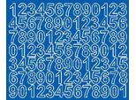 Adesivi Numerici Autoadesivi, 2,5 Cm, Blu, Opachi