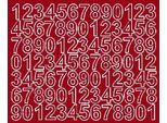 Adesivi Numerati Autoadesivi 2,5 Cm, Rosso Scuro Lucido