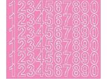 Adesivi Numerati Autoadesivi, 3 Cm, Rosa, Opachi
