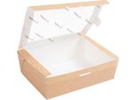 Scatola Con Finestra Trasparente In Carta, 1000 Ml, 17 X 12 X 5,5 Cm, 50 Pezzi.