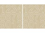 Adesivi Numerici Autoadesivi 7 Cm Beige Opaco