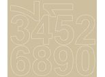 Adesivi Numerici Autoadesivi 8 Cm Beige Lucido