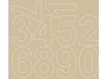 Adesivi Numerici Autoadesivi 8 Cm Beige Opaco