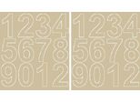 Adesivi Numerati Autoadesivi, 7 Cm, Beige, Lucidi