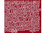 Adesivi Con Lettere Autoadesivi, 1,5 Cm, Rosso Scuro, Lucidi