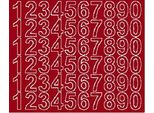 Adesivi Numerati Autoadesivi, 3 Cm, Rosso Scuro, Lucidi