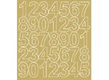 Adesivi Numerati Autoadesivi, 4 Cm, Oro Lucido