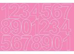 Adesivi Numerati Autoadesivi, 10 Cm, Rosa, Opachi