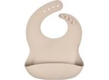 Bavaglino Flessibile In Silicone Con Bicchiere, Bavaglino Con Tasca, Morbido, Impermeabile, Lavabile, Boho, Beige
