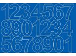 Adesivi Numerati Autoadesivi, 10 Cm, Blu Lucido
