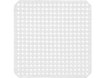 Tappetino Da Bagno Antiscivolo Quadrato Per Piatto Doccia Babel 53 X 53 Cm, Ventose, Bianco, Cerchi