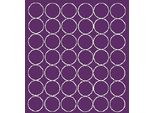 Adesivi Rotondi, Diametro 3 Cm, A Pois, 42 Pezzi, Viola Opaco