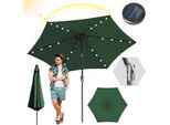 Ombrellone Izrielar 2,7 M Con Illuminazione A Led – Ombrellone Da Balcone Per Giardino E Terrazza, Verde