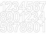 Adesivi Numerati Autoadesivi, 10 Cm, Bianchi, Opachi