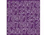 Adesivi Numerati Autoadesivi, 3,5 Cm, Viola, Opachi