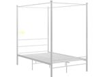 Syfax™ Letto A Baldacchino Bianco In Metallo 140X200 Cm