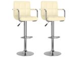 Syfax™ Sgabelli Da Bar 2 Pz Crema In Pelle Finta