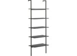 Syfax™ Scaffale Pendente A 5 Livelli Nero 64X35X185 Cm