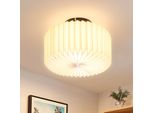 Zmh Lampada Da Soffitto Soggiorno Plafoniera Vintage Bianco Cucina Lampada Paralume Carta Design Industriale G9 Presa Metallo Lampada Da Corridoio Per Corridoio Cucina Camera Da Letto Sala Da Pranzo (Senza Lampadina)