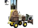 Carrello Da Giardino, Capacità Di Carico Di 200 Kg, Manico Girevole A 180°