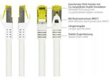 Python Patchkabel M. Cat.7 Rohkabel Nylongefl. Weiß 20M