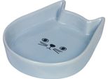 Ciotola Per Gatti In Ceramica Nobby "Kitty Face"" Azzurro 13 X 16 X 3 Cm"