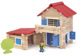 Jeujura Set Di Costruzioni In Legno 140 Pezzi Casetta