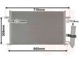 Van Wezel 81005056 Condensatore Climatizzatore Condensatore Climatizzatore Per Chevrolet Nubira Station Wagon + Essiccatore