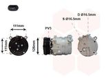 Van Wezel 3700K280 Condizionatore D'aria Compressore Pag 46 R134A Per Opel Astra F Cc (T92) Calibra A (C89) Vectra A Berlina (J89) Astra F Cabrio (T92)
