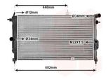 Radiatore Acqua Van Wezel Per Opel Calibra A Vectra A + Cc 1.6 - 2.0 + 16V D Gt