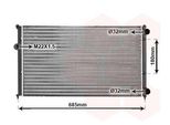 Van Wezel Radiatore Raffreddamento Motore 58002116 Per Vw Golf Iii (1H1) Vento (1H2)