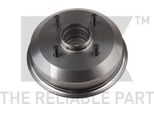 2X Nk Tamburo Freno 252526 Posteriore Per Ford Fiesta Mk4 Hatchback (Jas Jbs)