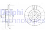 2X Disco Freno Delphi BG2810 Per Mitsubishi Carisma (Da_) Per Proton Wira 45Mm