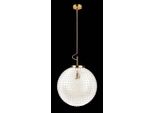 Lampada A Sospensione Victoria In Metallo Vetro Oro/Trasparente Ø40Cm H:155Cm