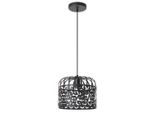 Rabalux 2156 Lampada A Sospensione 1 Spot Alessandra, E27, Nero, Rotondo, Vintage/Romantico, ø260Mm